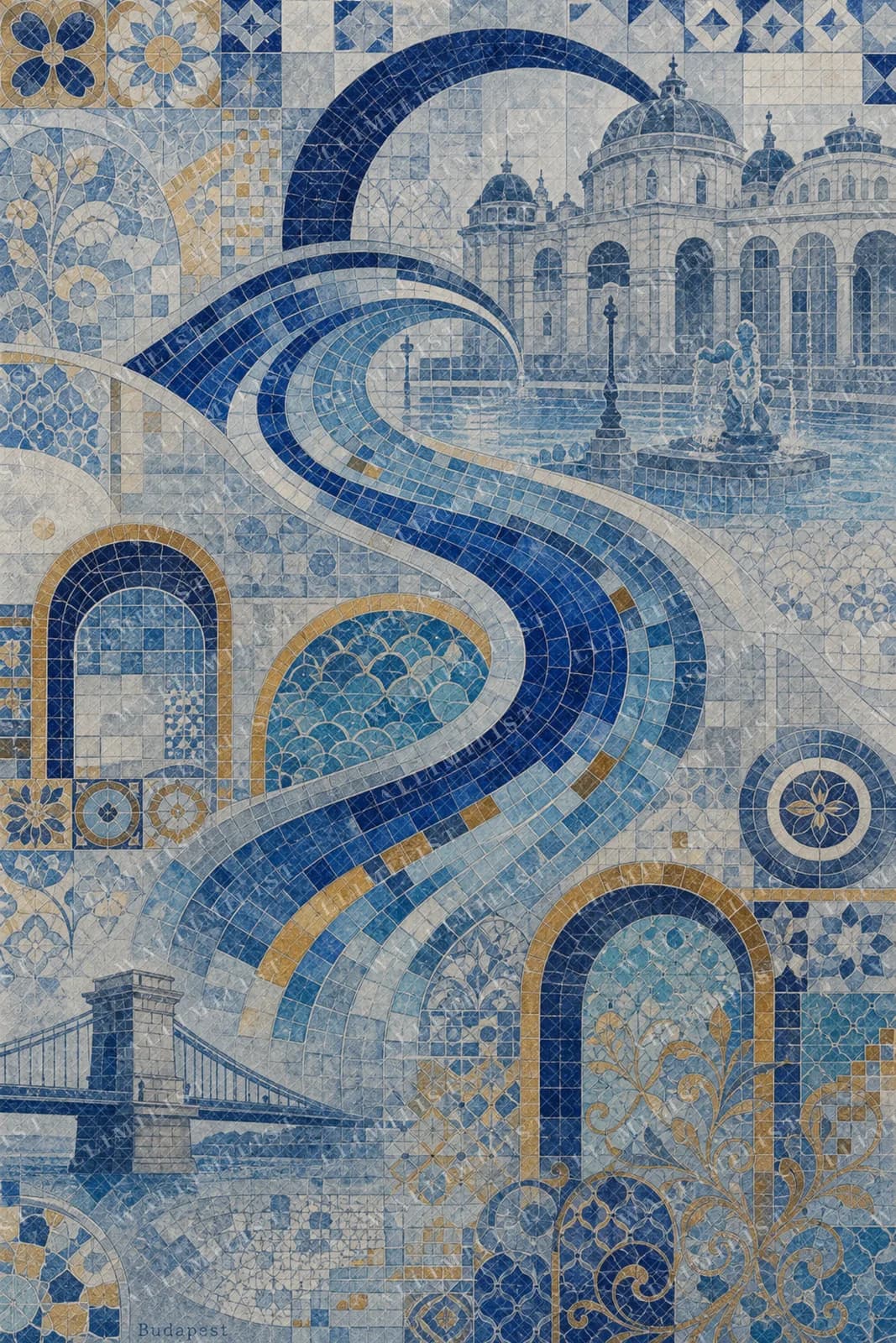 Actual watermarked print of Budapest