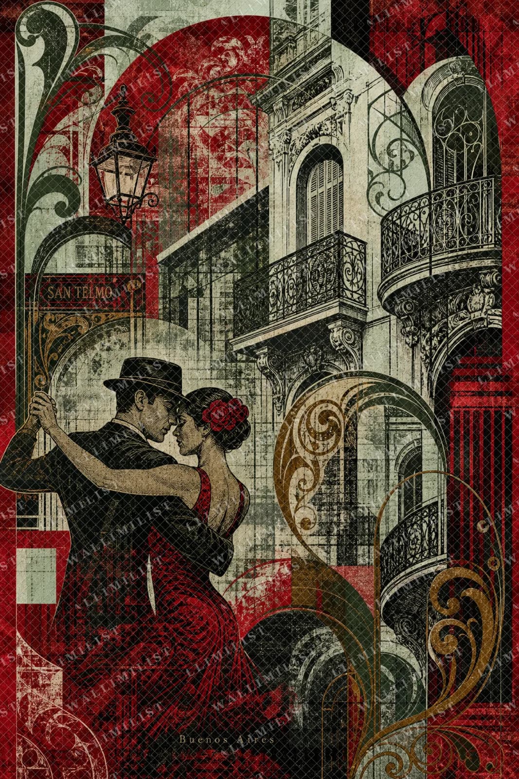 Actual watermarked print of Buenos Aires