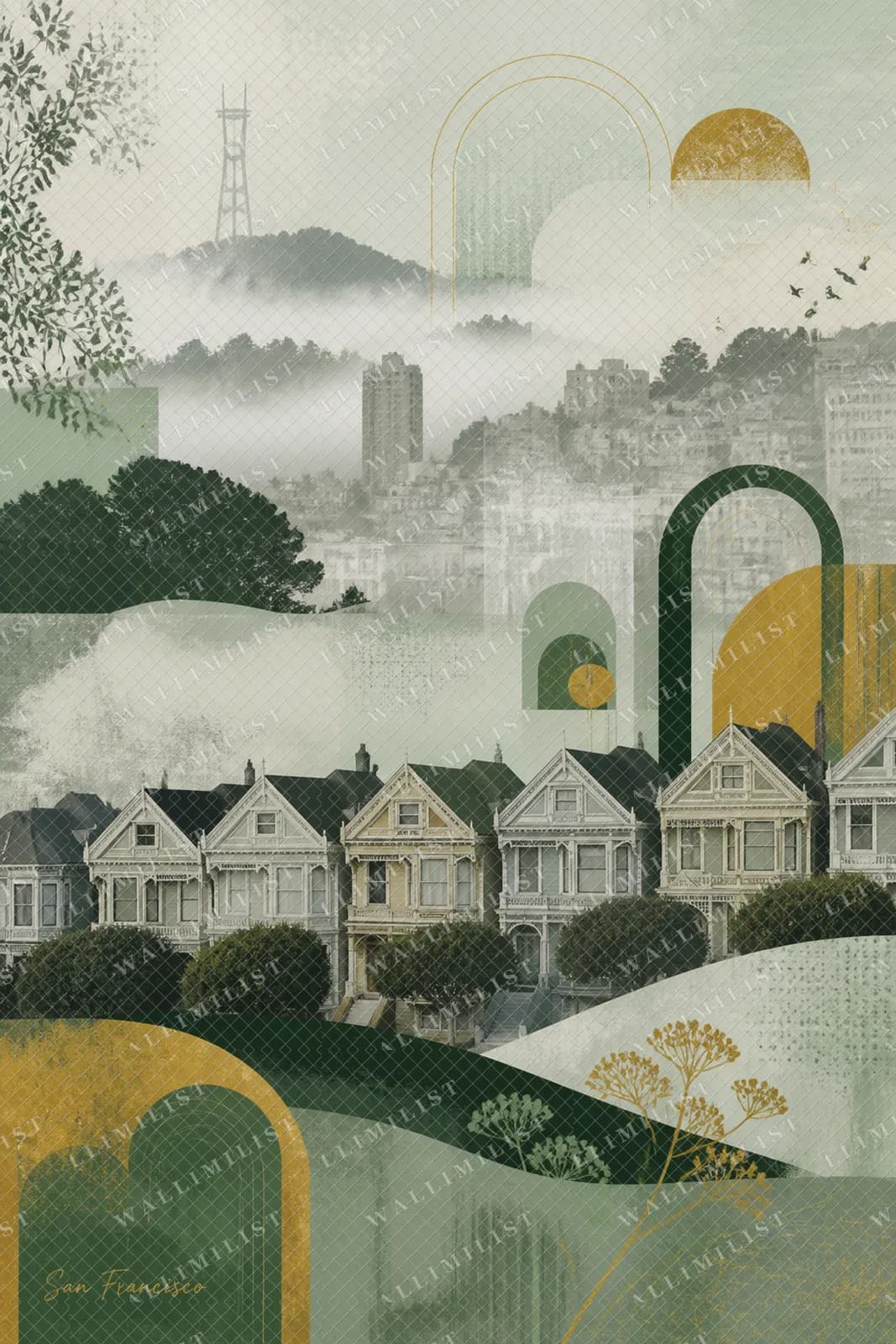 Actual watermarked print of San Francisco