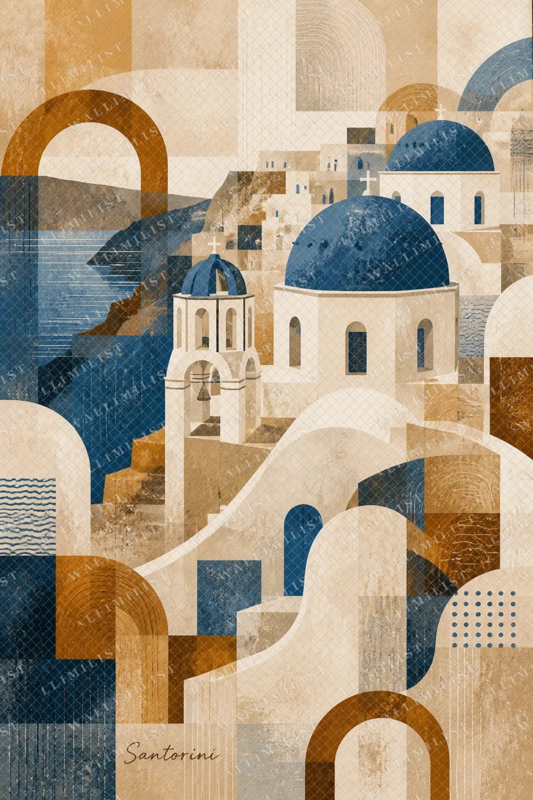 Actual watermarked print of Santorini