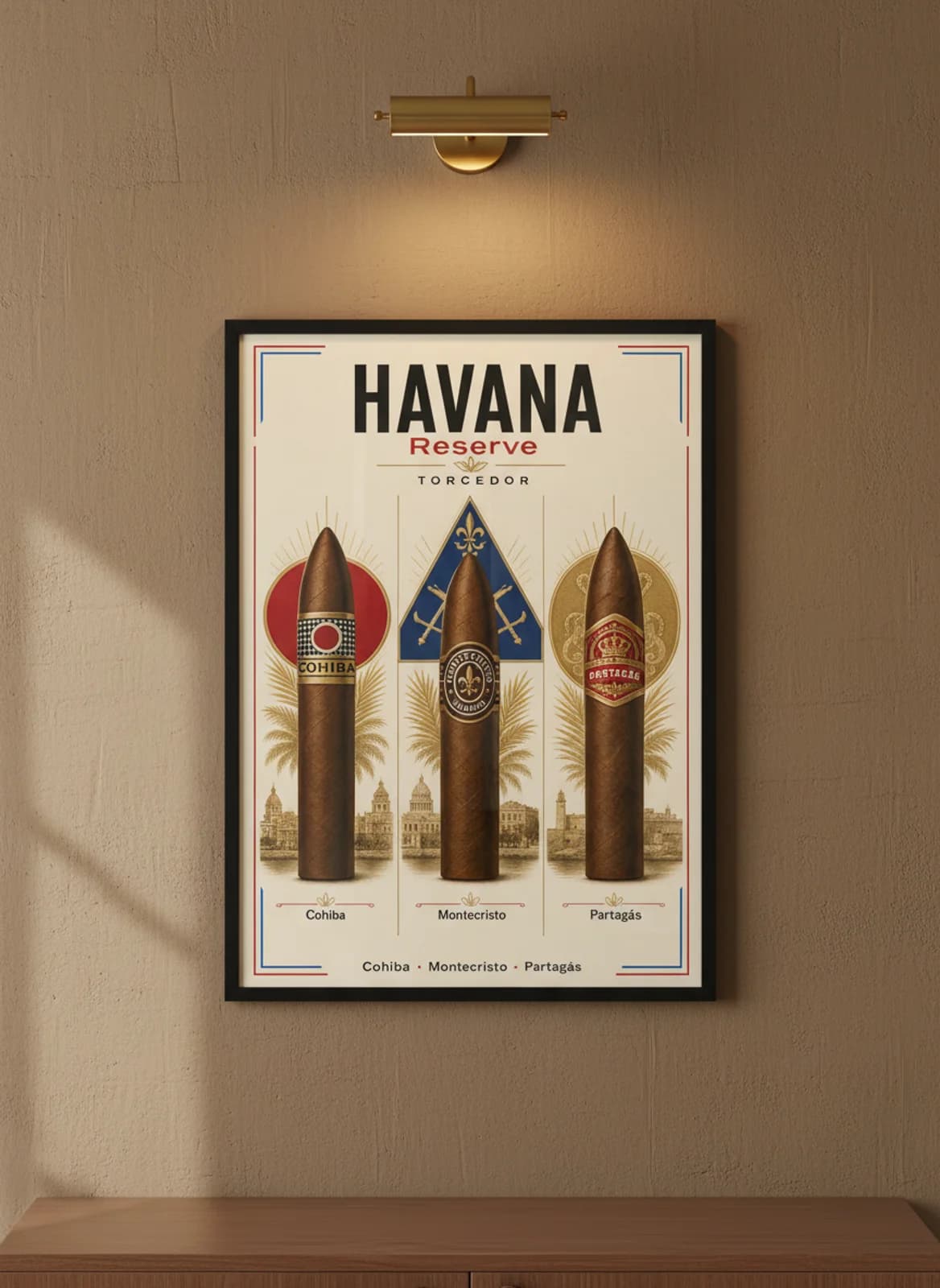 HAVANA — framed museum print, Triptych