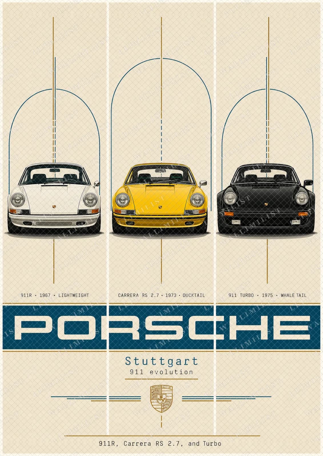 Actual watermarked print of Porsche 911 Evolution