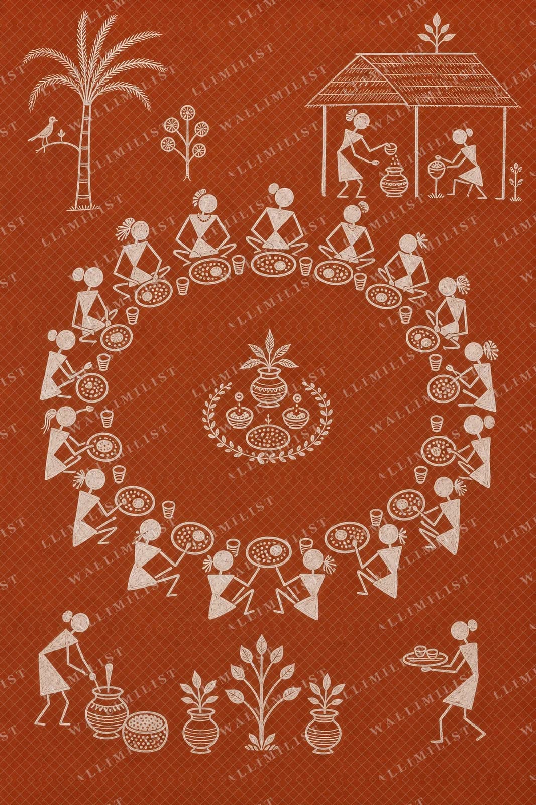 Actual watermarked print of Marriage Feast Circle