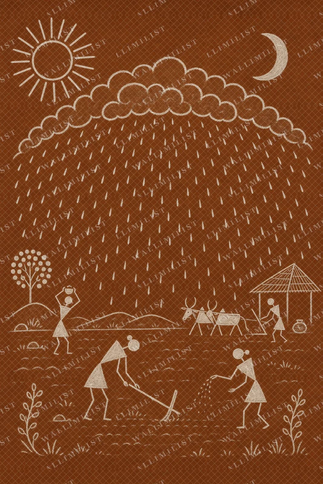 Actual watermarked print of Monsoon First Rain
