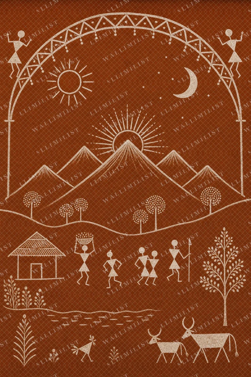 Actual watermarked print of Mountain Sunrise