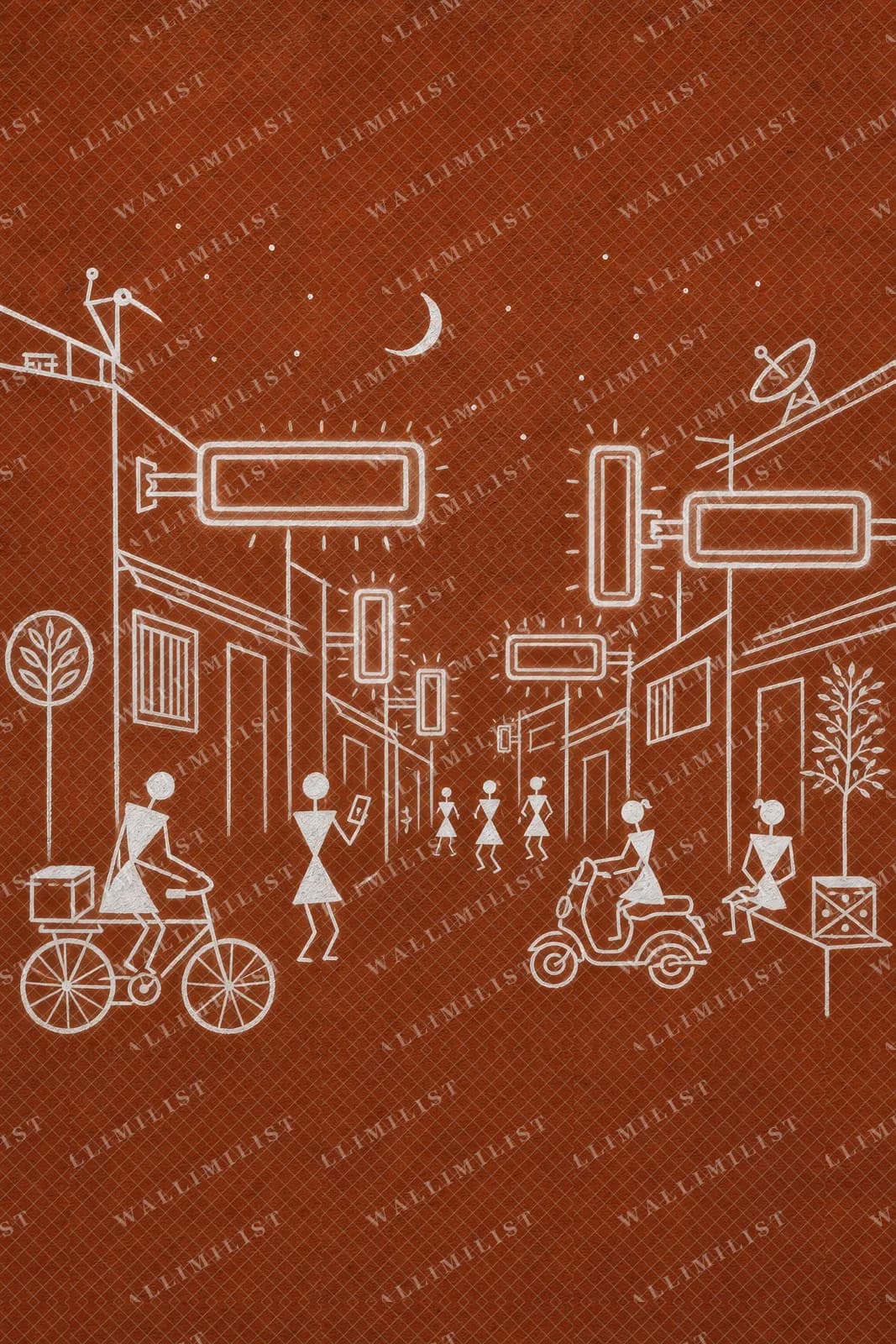 Actual watermarked print of Neon Alley