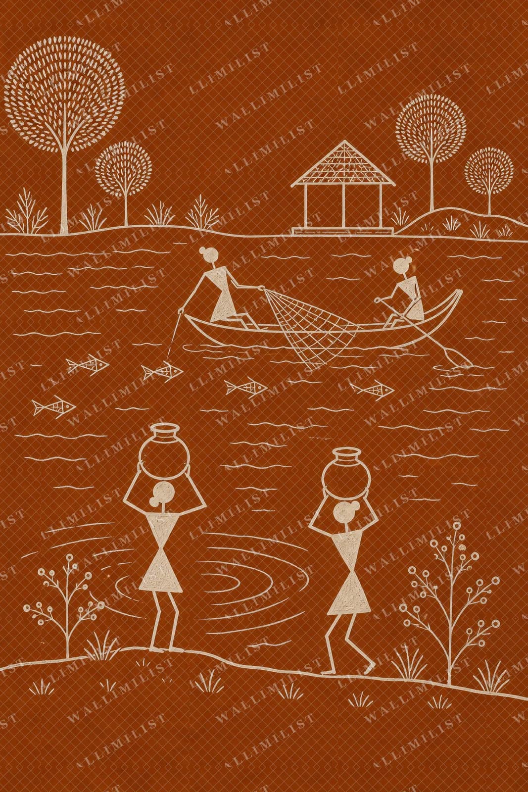 Actual watermarked print of Pond Women Vessel