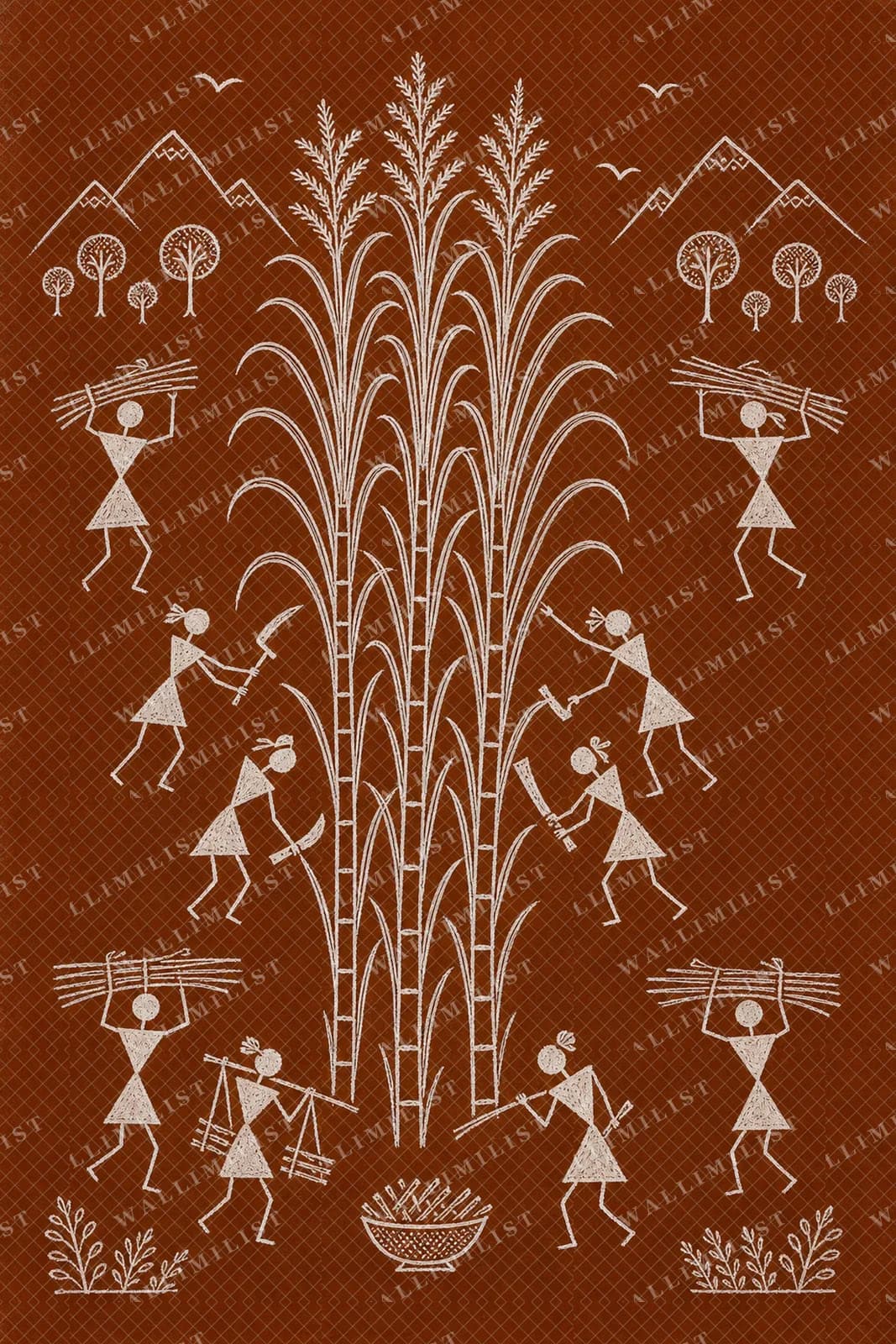 Actual watermarked print of Sugarcane Cutters