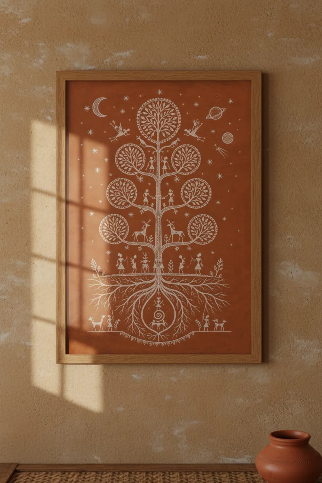 Tree of Life — framed museum print, Warli