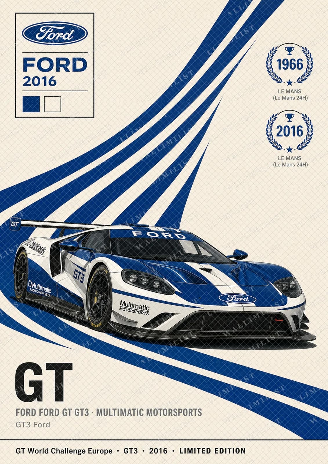 Actual watermarked print of Ford GT GT3