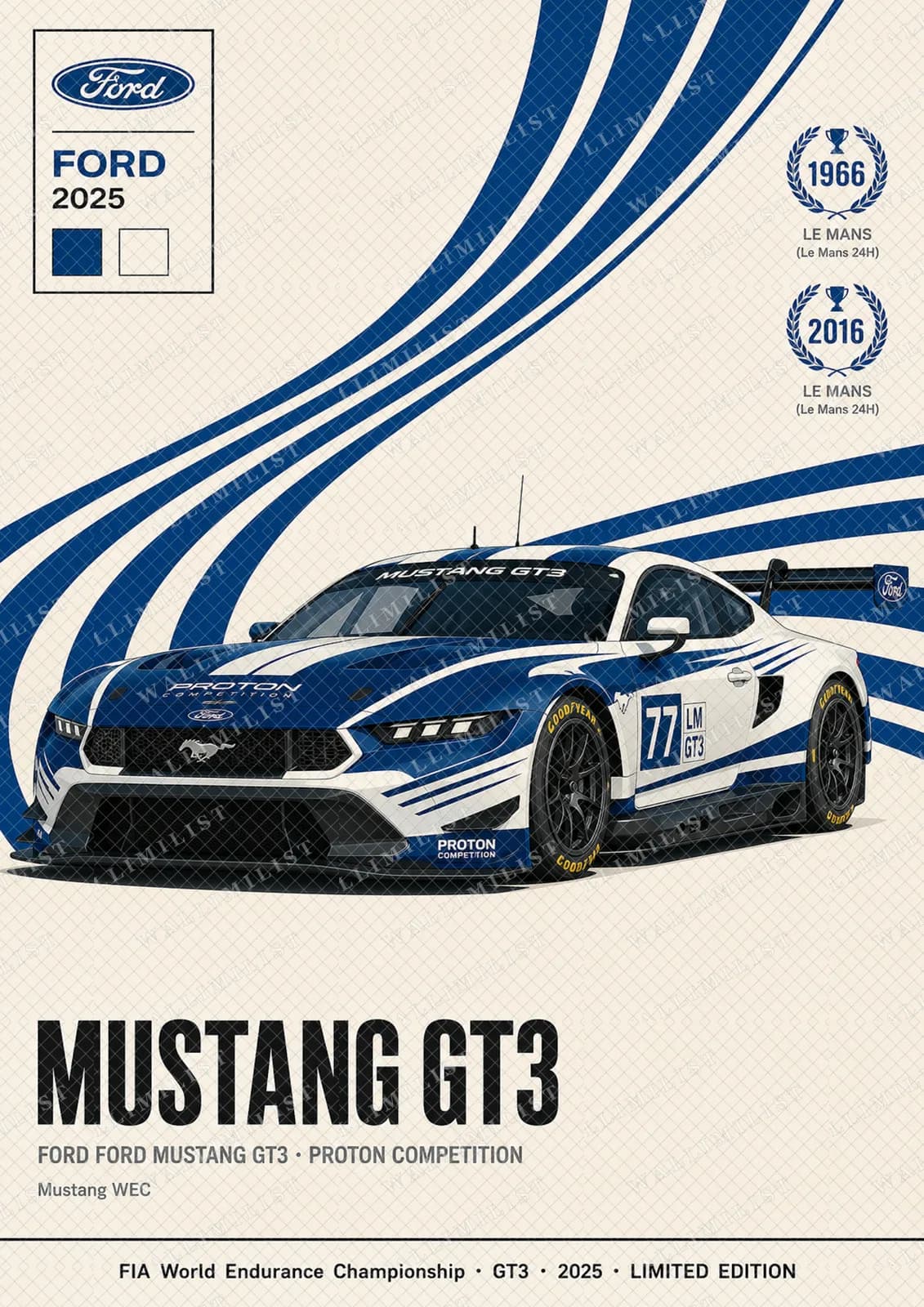 Actual watermarked print of Mustang GT3
