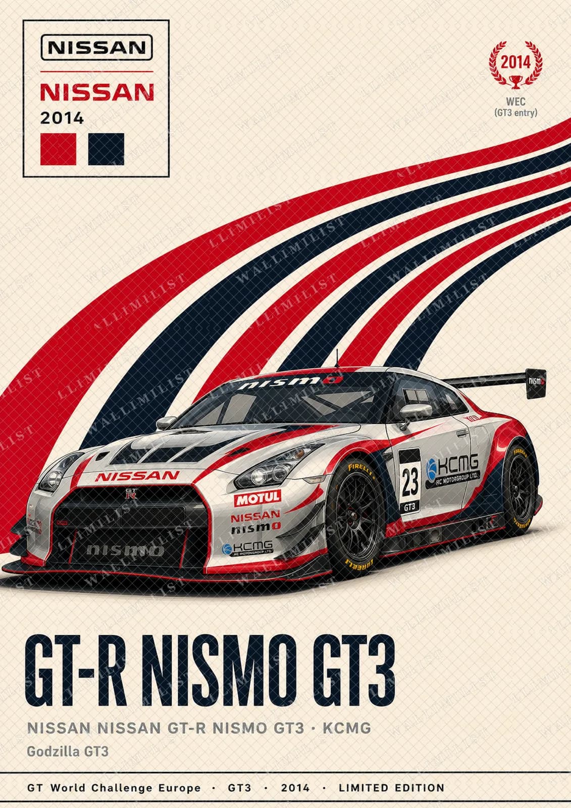 Actual watermarked print of GT-R NISMO GT3 — KCMG #23