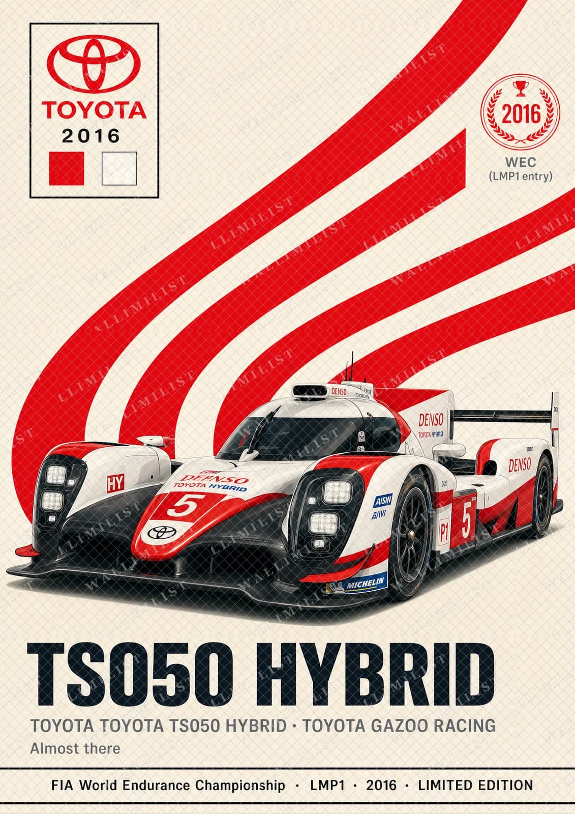 Actual watermarked print of TS050 HYBRID — Toyota #5