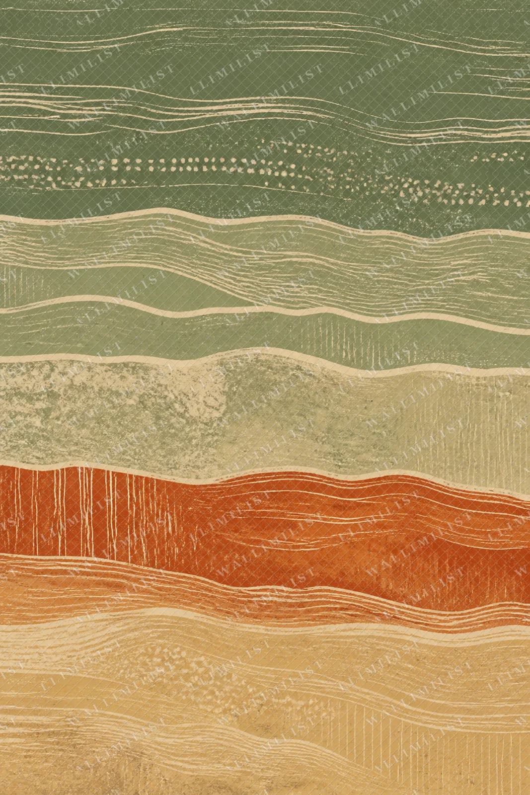 Actual watermarked print of Sage Striation Bands